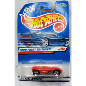 Hot Wheels 1998 First Editions 38/40 CAT-A-PULT Red w/Chrome 3 Spoke Wheels